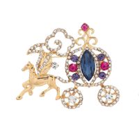 Retro Geometric Alloy Rhinestone Women's Brooches main image 5