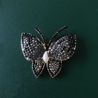 Classic Style Butterfly Alloy Rhinestone Women's Brooches sku image 1