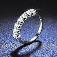 Simple Style Constellation Sterling Silver Inlay Moissanite Zircon Rings main image 1