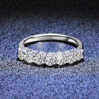 Simple Style Constellation Sterling Silver Inlay Moissanite Zircon Rings main image 2