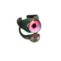 Cartoon Style Eye Copper Enamel Open Rings main image 3