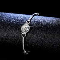 Simple Style Solid Color Sterling Silver Inlay Moissanite Bracelets main image 4