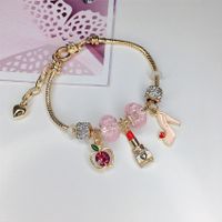 Cute Simple Style Dolphin Heart Shape Flower Stainless Steel Alloy Resin Rhinestones Bangle In Bulk main image 3