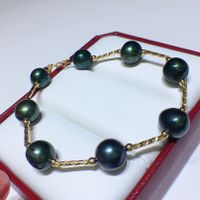 Simple Style Solid Color Freshwater Pearl Beaded Plating Bracelets main image 6