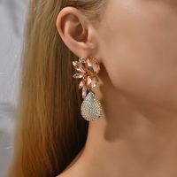 Retro Lady Ethnic Style Water Droplets Rhinestone Inlay Artificial Gemstones Women's Drop Earrings main image 4