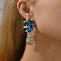Retro Lady Ethnic Style Water Droplets Rhinestone Inlay Artificial Gemstones Women's Drop Earrings main image 3