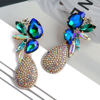 Retro Lady Ethnic Style Water Droplets Rhinestone Inlay Artificial Gemstones Women's Drop Earrings sku image 2