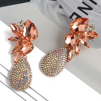 Retro Lady Ethnic Style Water Droplets Rhinestone Inlay Artificial Gemstones Women's Drop Earrings sku image 4