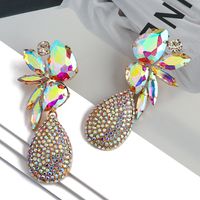 Retro Lady Ethnic Style Water Droplets Rhinestone Inlay Artificial Gemstones Women's Drop Earrings sku image 5