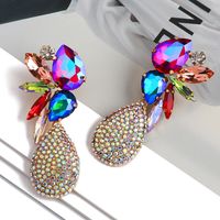 Retro Lady Ethnic Style Water Droplets Rhinestone Inlay Artificial Gemstones Women's Drop Earrings sku image 6
