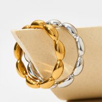 304 Stainless Steel 16K Gold Plated White Gold Plated Gold Plated Simple Style Plating Solid Color Rings main image 1