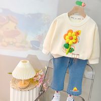 Cute Cartoon Flower Cotton Girls Clothing Sets sku image 11