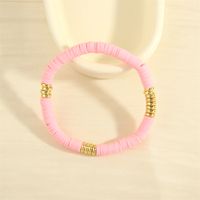 Bohemian Beach Round Colorful 18k Gold Plated Soft Clay Copper Wholesale Bracelets sku image 3