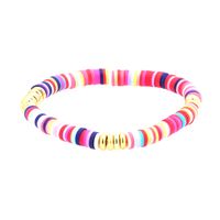 Bohemian Beach Round Colorful 18k Gold Plated Soft Clay Copper Wholesale Bracelets main image 2