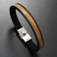 Casual Color Sólido Cuero Sintético Hombres Pulsera sku image 5