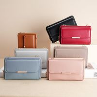 Women's Pu Leather Solid Color Elegant Basic Square Zipper Shoulder Bag Crossbody Bag Coin Purse main image 1