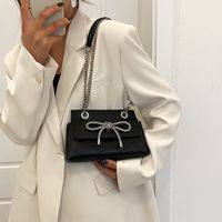 Women's Small Pu Leather Solid Color Streetwear Square Magnetic Buckle Shoulder Bag Crossbody Bag main image 4