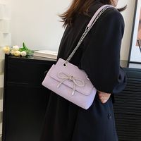 Femmes Petit Faux Cuir Couleur Unie Vêtement De Rue Carré Boucle Magnétique Sac D'épaule Sac Bandoulière main image 3