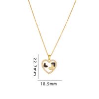 Simple Style Cartoon Character Heart Shape Bow Knot Copper Inlay Zircon Pendant Necklace sku image 39