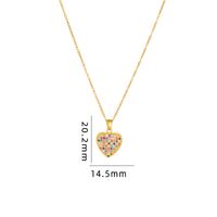 Simple Style Cartoon Character Heart Shape Bow Knot Copper Inlay Zircon Pendant Necklace sku image 46