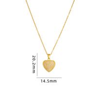 Simple Style Cartoon Character Heart Shape Bow Knot Copper Inlay Zircon Pendant Necklace sku image 45