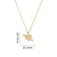 Simple Style Cartoon Character Heart Shape Bow Knot Copper Inlay Zircon Pendant Necklace sku image 44