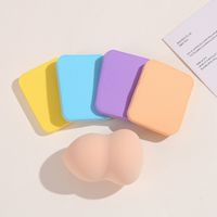 Cute Solid Color Hydrophilic Polyurethane Makeup Sponge 1 Set main image 3