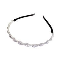 Elegant Simple Style Water Droplets Heart Shape Bow Knot Alloy Inlay Artificial Rhinestones Hair Band main image 2