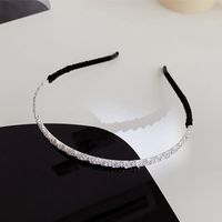 Elegant Simple Style Water Droplets Heart Shape Bow Knot Alloy Inlay Artificial Rhinestones Hair Band main image 5