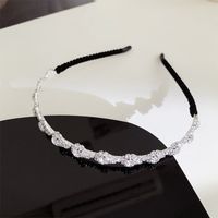Elegant Simple Style Water Droplets Heart Shape Bow Knot Alloy Inlay Artificial Rhinestones Hair Band main image 4