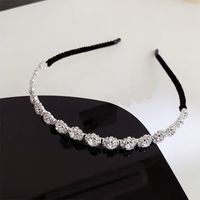 Elegant Simple Style Water Droplets Heart Shape Bow Knot Alloy Inlay Artificial Rhinestones Hair Band main image 3