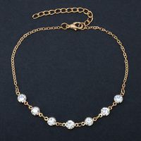 Basic Solid Color Alloy Plating Women's Anklet main image 5