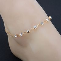 Basic Solid Color Alloy Plating Women's Anklet main image 4