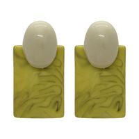 1 Pair Simple Style Square Arylic Drop Earrings main image 3
