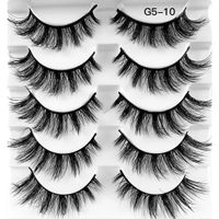 Elegant Solid Color Imitation Mink False Eyelashes 5 Pairs sku image 10