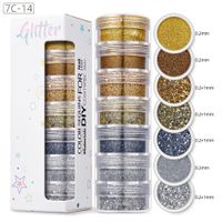 Shiny Colorful Sequin Nail Decoration Accessories 1 Set sku image 13