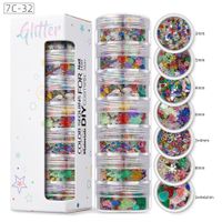 Shiny Colorful Sequin Nail Decoration Accessories 1 Set sku image 31