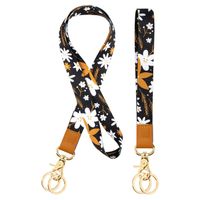 New Fresh And Retro Printing Polyester Card Holder Lanyard sku image 2