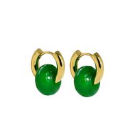 Retro Geometric Copper Earrings Plating Turquoise Copper Earrings sku image 2