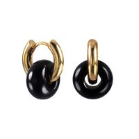 Retro Geometric Copper Earrings Plating Turquoise Copper Earrings sku image 3