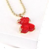 Casual Streetwear Little Bear Copper Gold Plated Pendant Necklace In Bulk main image 2