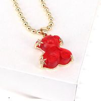 Casual Streetwear Little Bear Copper Gold Plated Pendant Necklace In Bulk sku image 3