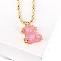 Casual Streetwear Little Bear Copper Gold Plated Pendant Necklace In Bulk main image 6