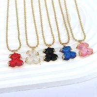 Casual Streetwear Little Bear Copper Gold Plated Pendant Necklace In Bulk main image 4