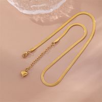 Stainless Steel Titanium Steel 18K Gold Plated Hip-Hop Plating Solid Color Necklace main image 1