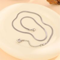 Stainless Steel Titanium Steel 18K Gold Plated Hip-Hop Plating Solid Color Necklace main image 6