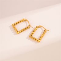1 Pair Simple Style Irregular Round Plating Stainless Steel 18K Gold Plated Earrings main image 2