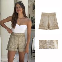 Women's Daily Streetwear Plant Shorts Embroidery Shorts main image 1