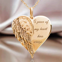 Elegant Streetwear Letter Heart Shape Alloy Gold Plated Silver Plated Women's Pendant Necklace sku image 2