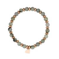 Casual Cute Simple Style Round Stainless Steel Rose Gold Plated Bracelets In Bulk sku image 3